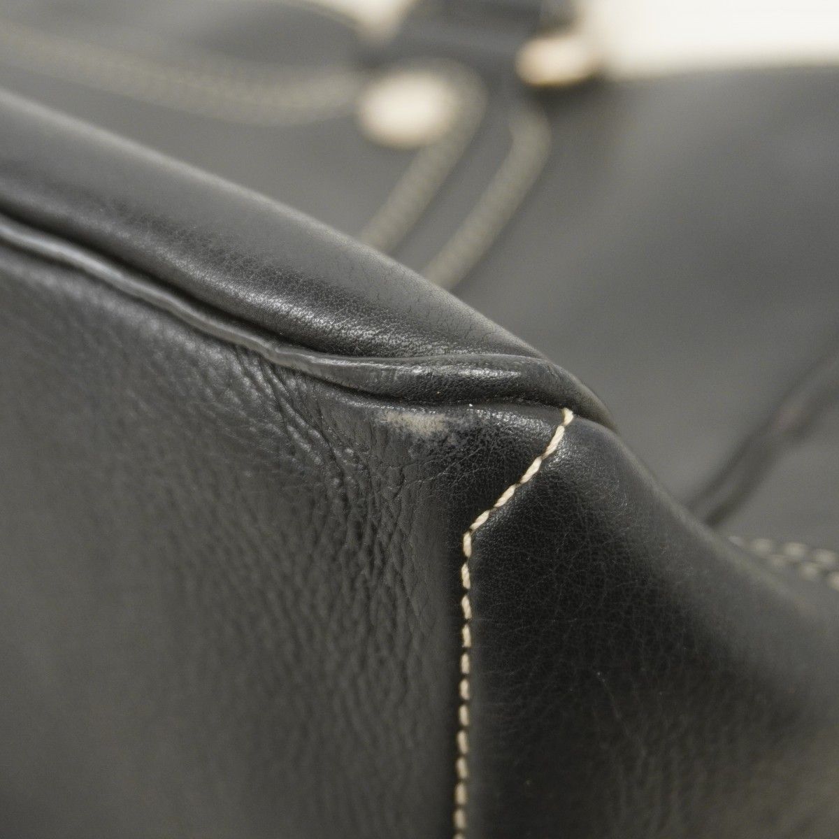 6ad3979】セリーヌ ハンドバッグ ブギー レザー ブラック シルバー金具  