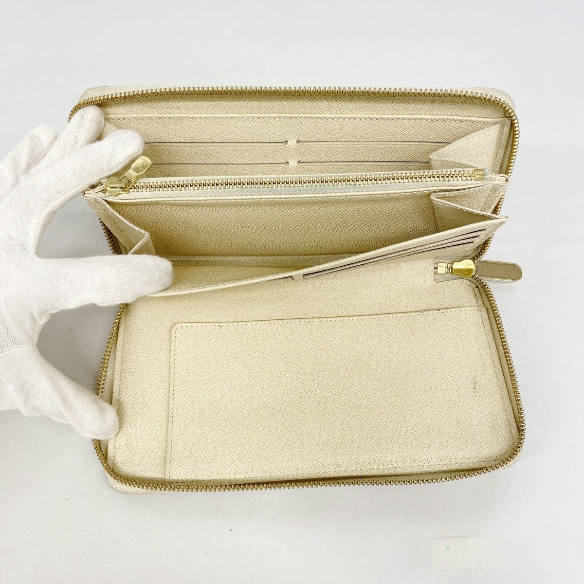 6ad3923-k】ルイヴィトン 長財布 ダミエ・アズール ジッピー