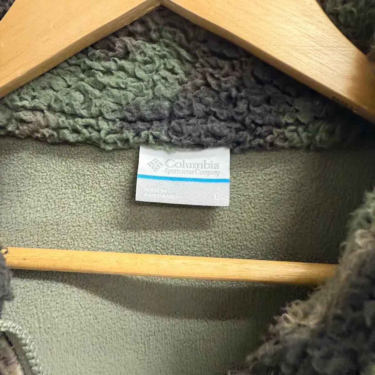 コロンビア ミリタリー カモフラ フリース ジャケット L