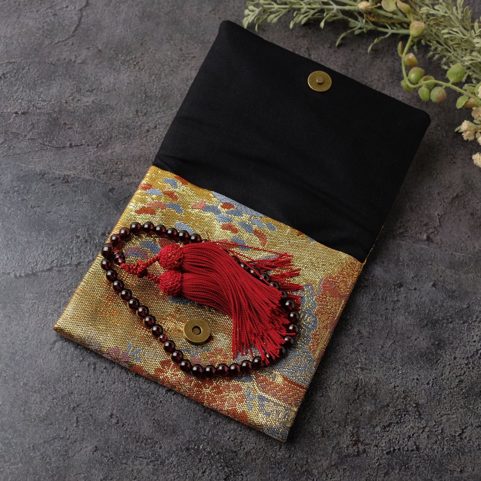 帯リメイク 数珠入れ 数珠ケース 小物入れ 袱紗タイプ J-15-040