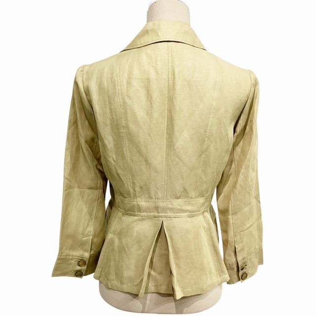 レリアン Leilian テーラードジャケット リネン ベージュ系 7 約S