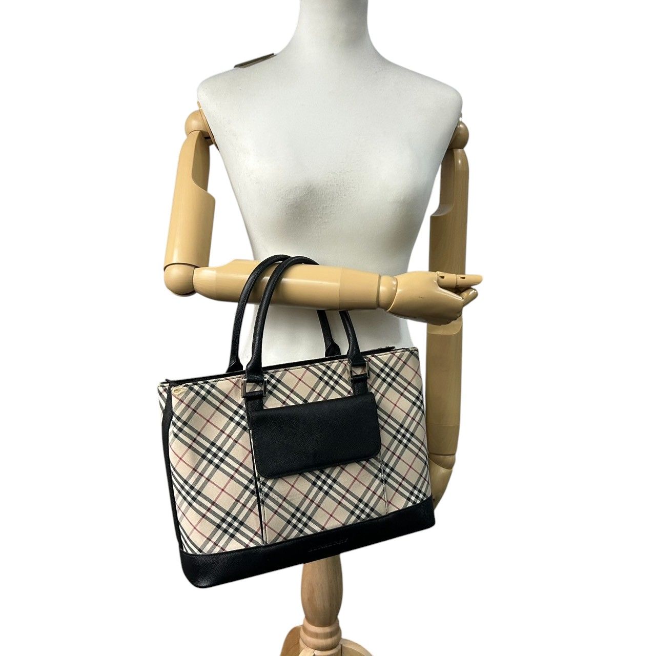 良品】バーバリー BURBERRY ノバチェック ハンドバッグ トートバッグ