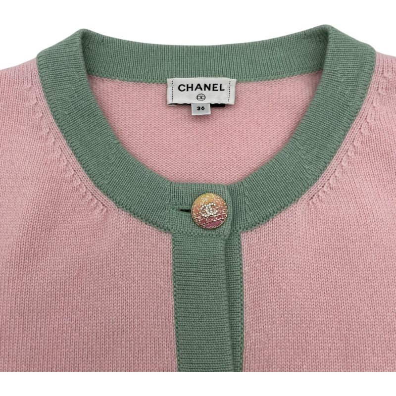 シャネル CHANEL ココマークボタンニットカーディガン P76463 ピンク  