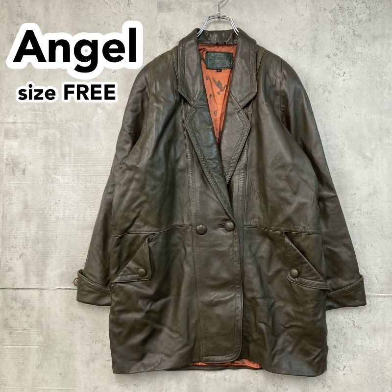 Angel レザージャケット 羊革 ラムレザー 本革 ビンテージ 