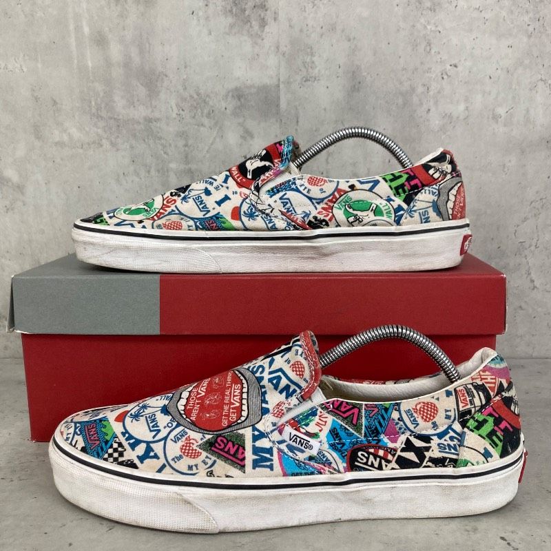 VANS バンズ クラシック スリッポン ステッカー マッシュアップ 27cm 