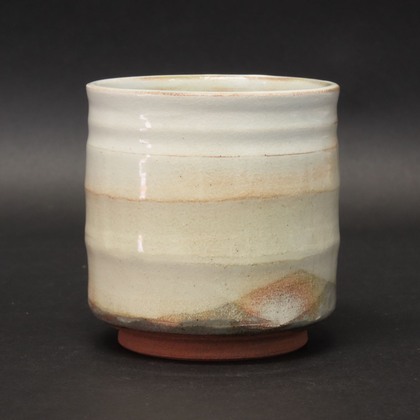 02s85 美品 六兵衛窯 真作保証 灰釉火入 京焼 在銘 共箱/茶道具 香道具