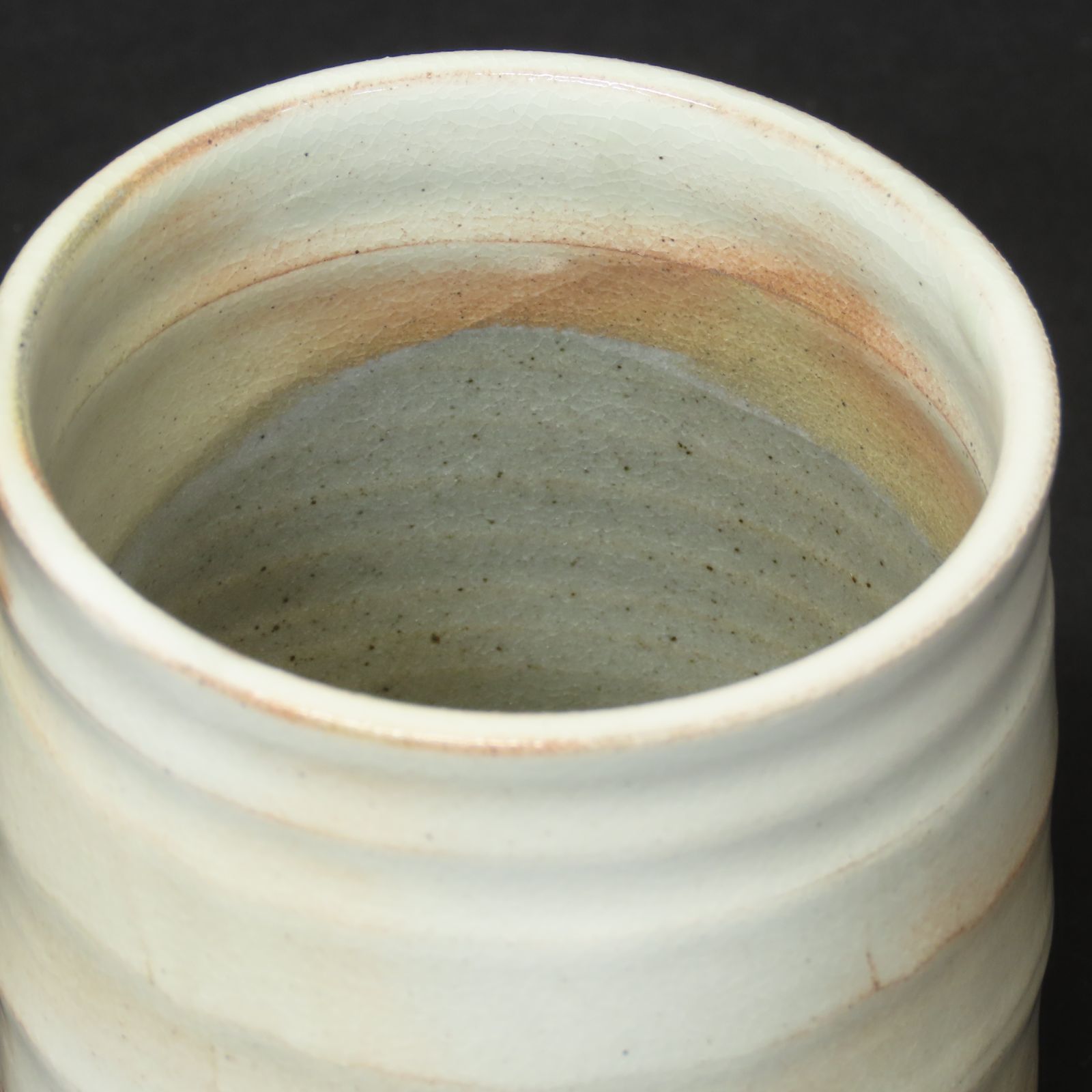 02s85 美品 六兵衛窯 真作保証 灰釉火入 京焼 在銘 共箱/茶道具 香道具