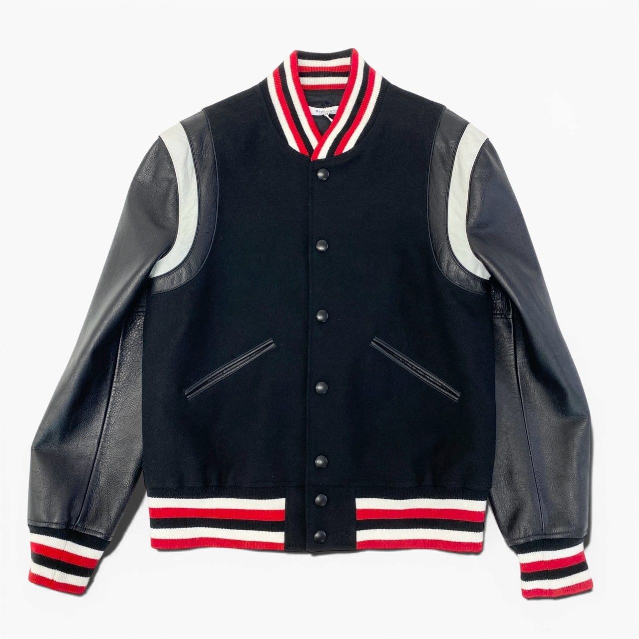 67a24 《美品》 GIVENCHY ジバンシー レザー切替 スタジャン サイズ50