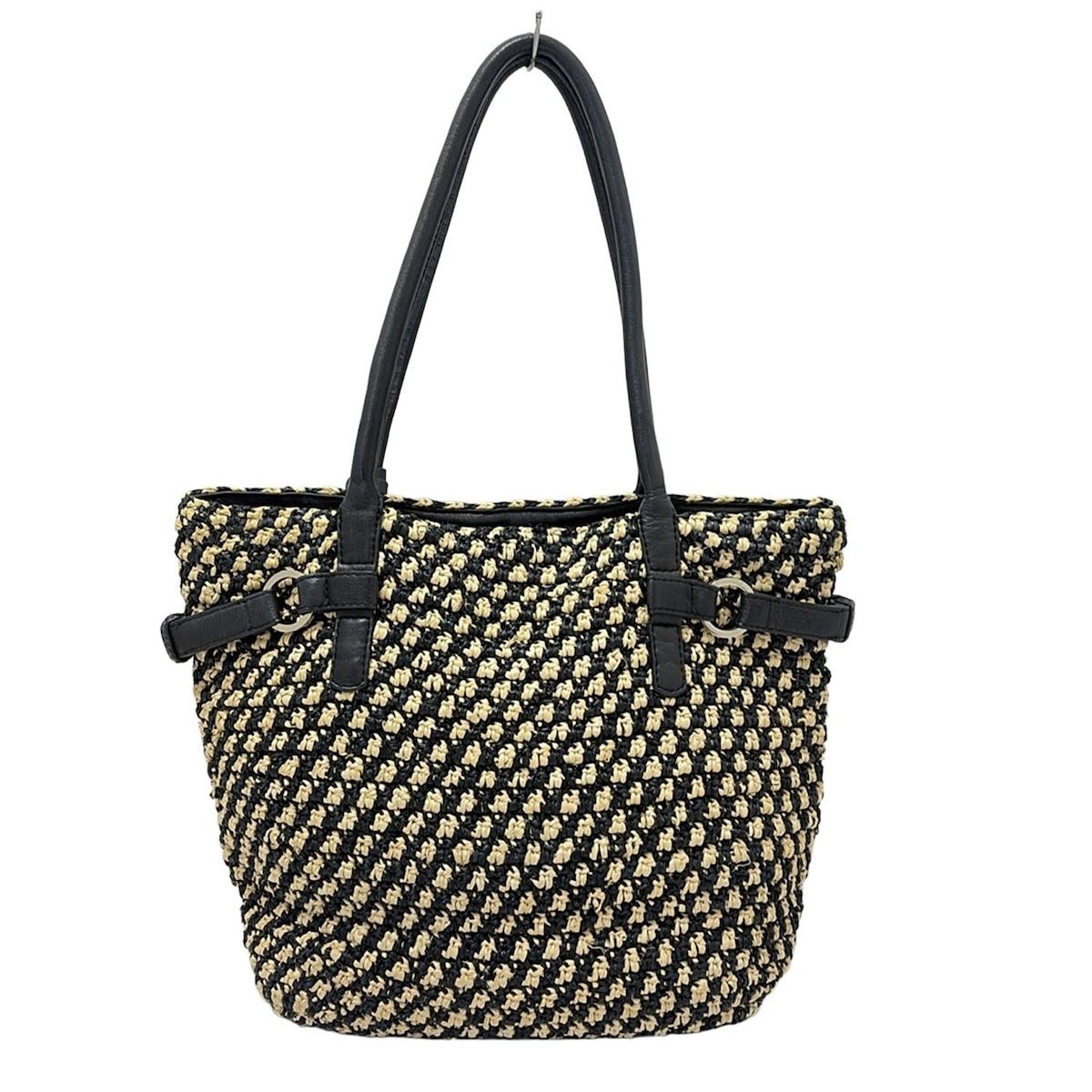 美品 HELEN KAMINSKI Marhianna カゴバッグ トート 黒 HELEN KAMINSKI(ヘレンカミンスキー) トートバッグ - 黒×ライト