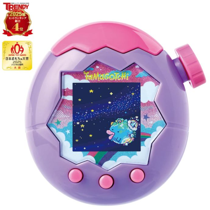 たまごっちパラダイス Tamagotchi Paradise Purple Sky 特典 たまラボステッカー あほろぱっち ＆ しいたけっち 単４電池２本付