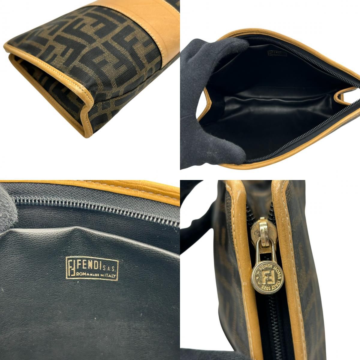 美品】フェンディ FENDI ズッカ柄 セカンドバッグ クラッチバッグ