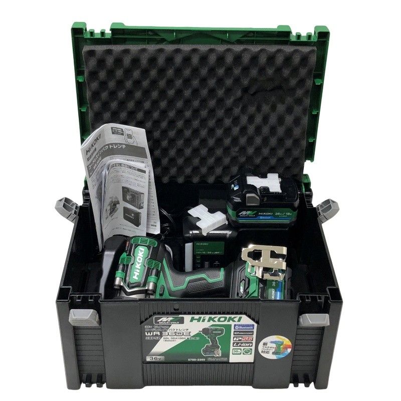HiKOKI ハイコーキ 36 V コードレスインパクトレンチ WR DE 2 XPSZ グリーン バッテリ ×2 充電器
