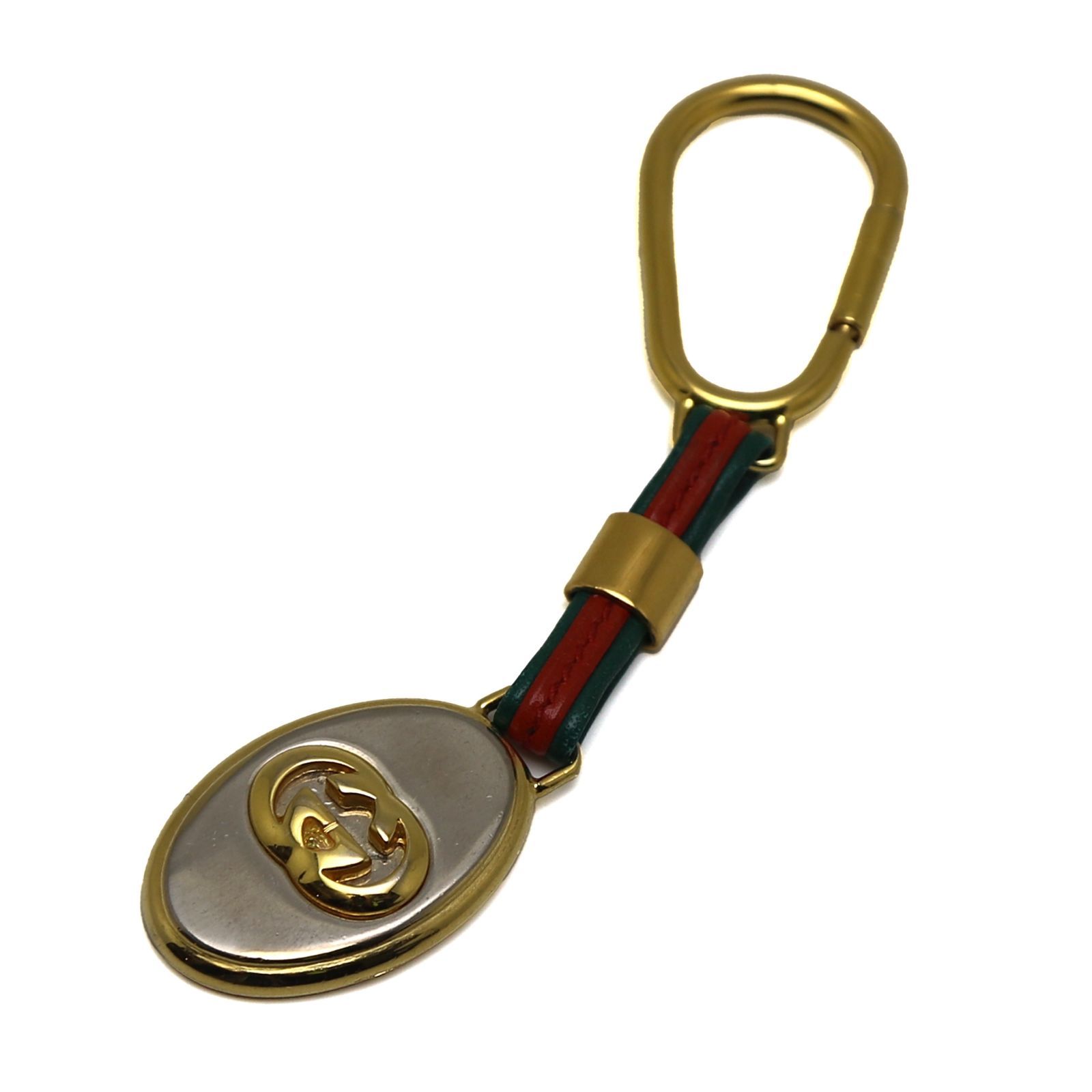 GUCCI オールドグッチ キーホルダー GG シェリーライン ラウンド 丸型