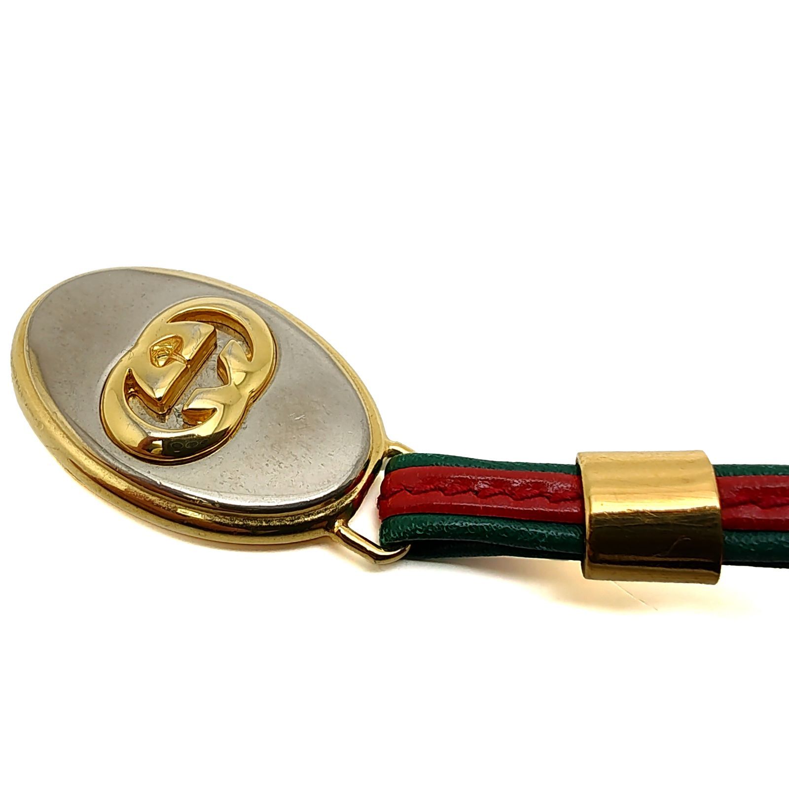 GUCCI オールドグッチ キーホルダー GG シェリーライン ラウンド 丸型