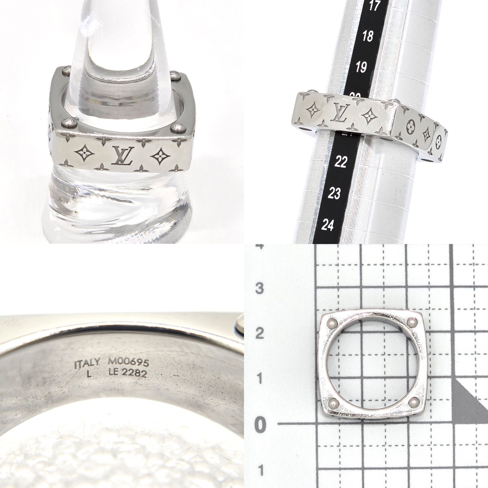 LOUIS VUITTON ルイヴィトン M00695 リング・モノグラム ボールド L 約