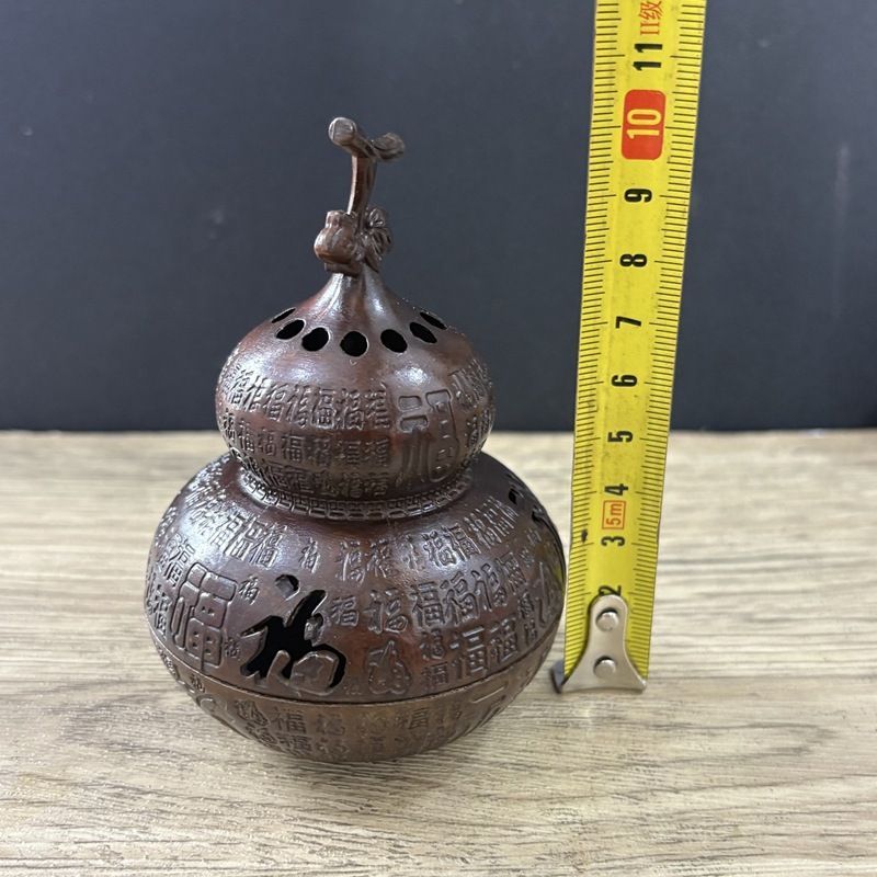 新品未使用 - 古香炉百福ひょうたん中式香炉置物家居装飾香炉工芸品