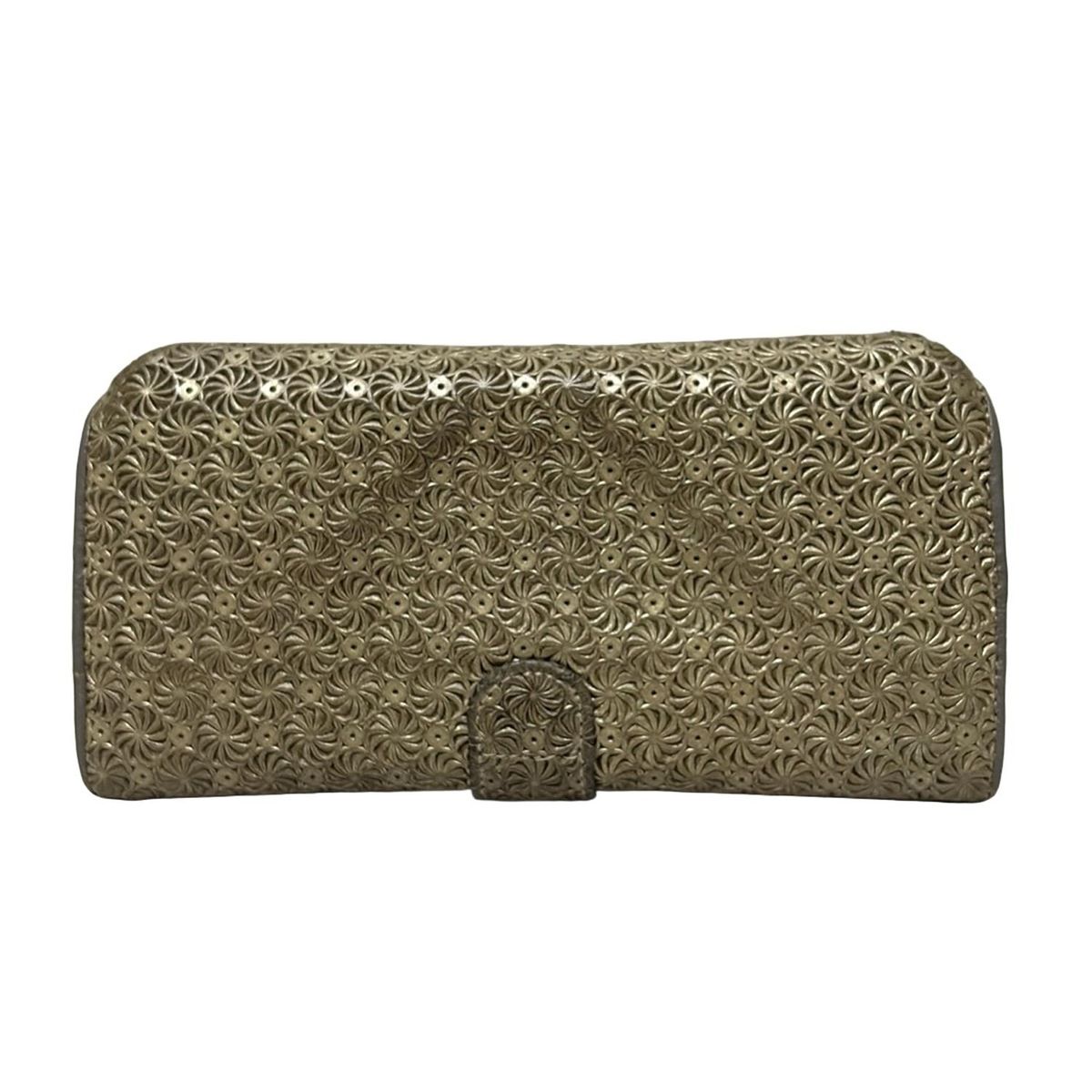 HIROKO HAYASHI(ヒロコハヤシ) 長財布 - ゴールド 型押し加工 レザー