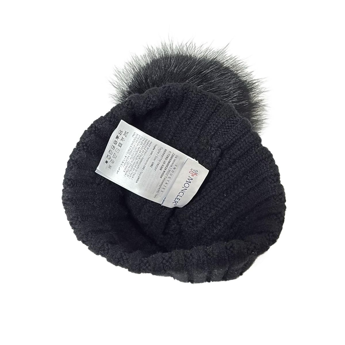 MONCLER(モンクレール) ニット帽 uni - 黒 BERRETTO TRICOT ウール