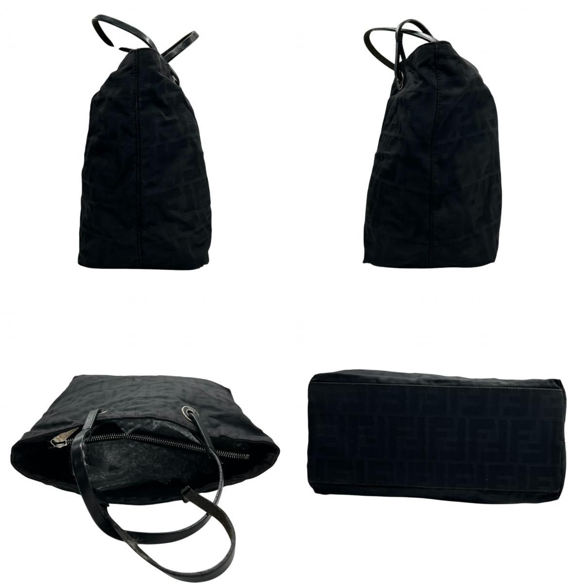 良品】フェンディ FENDI ズッカ柄 ハンドバッグ ミニトート ナイロン