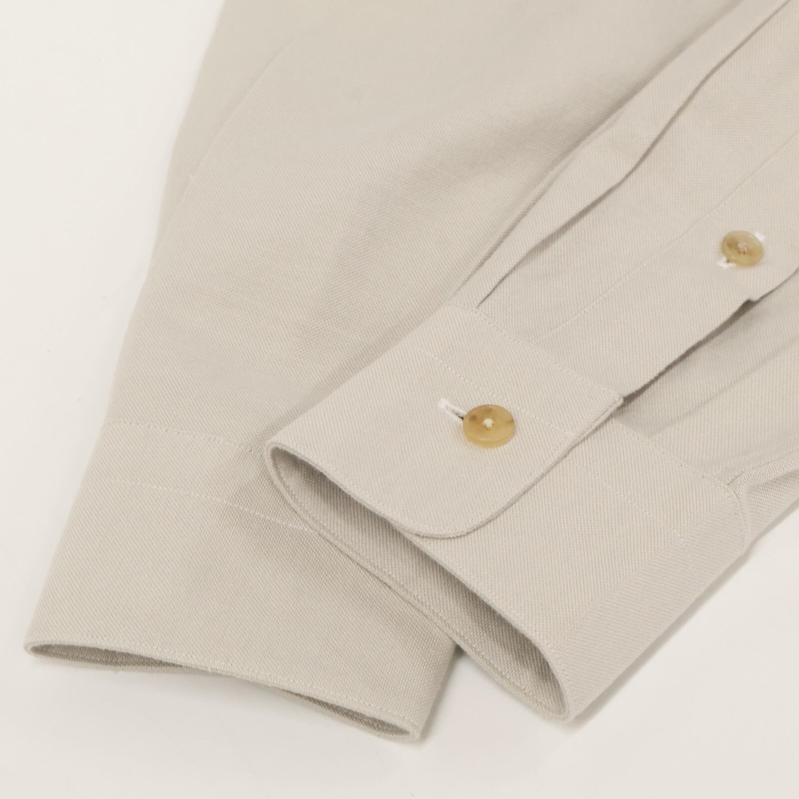 A.PRESSE 25ss 25SAP-02-07H サイズ3 ECRU A.PRESSE アプレッセ 25SS 25SAP-02-07H ｴｸﾘｭ ｼﾙｸ×ｺｯﾄﾝ ﾎｰﾝ釦 Oxford