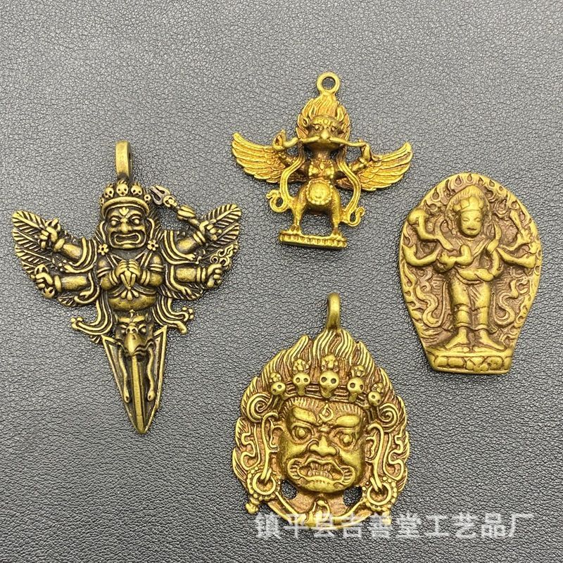 新品未使用 チベット式 イエロー ネパール 人物 仏像 室内 茶道 工芸品