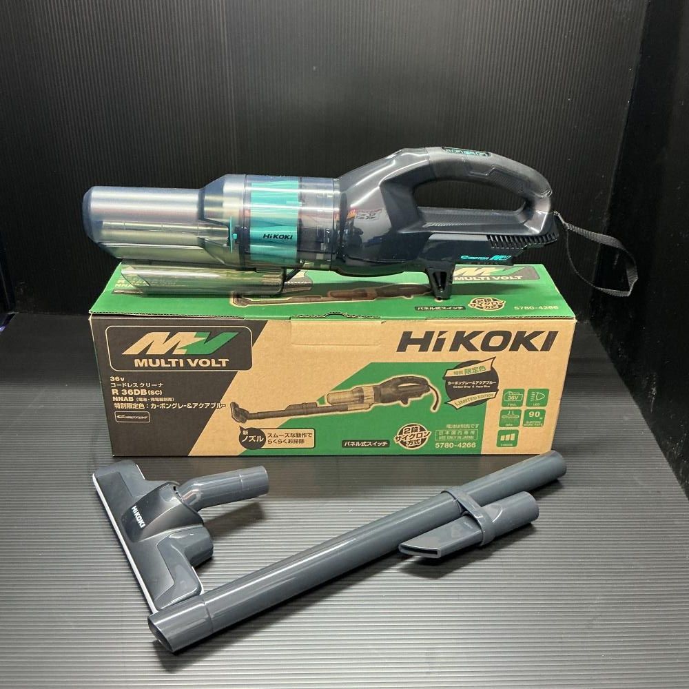 ♥品 HiKOKI|ハイコ－キ R 36 DB NN 充電式クリーナー 色 カーボングレー＆アクアブルー 204