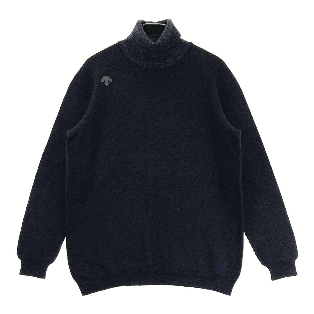 DESCENTE GOLF ブラックセーター S サイズ：XO DESCENTE GOLF デサントゴルフ ウール タートルネック