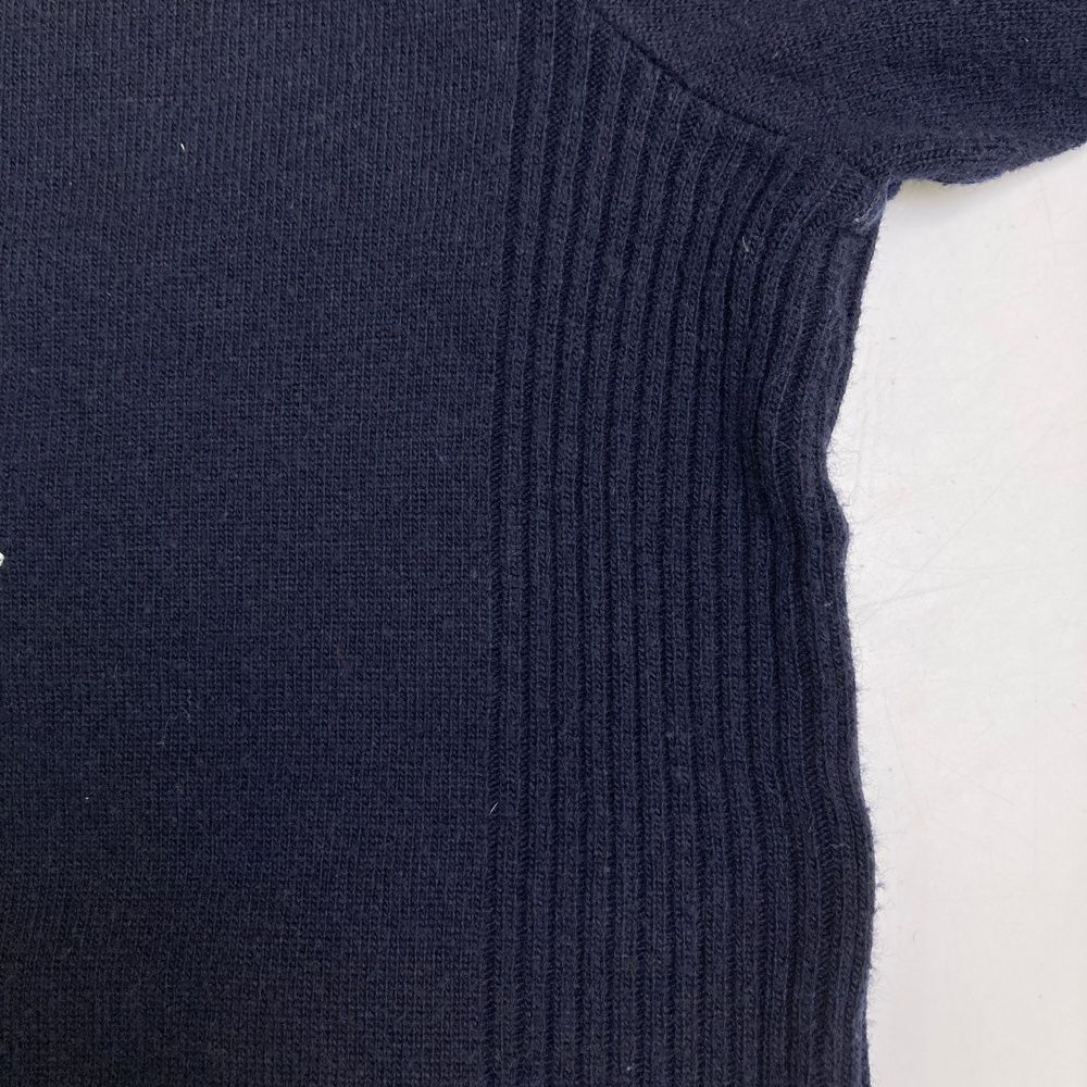 サイズ：M AND PER SE アンパスィ ウール混 ニットセーター ネイビー系
