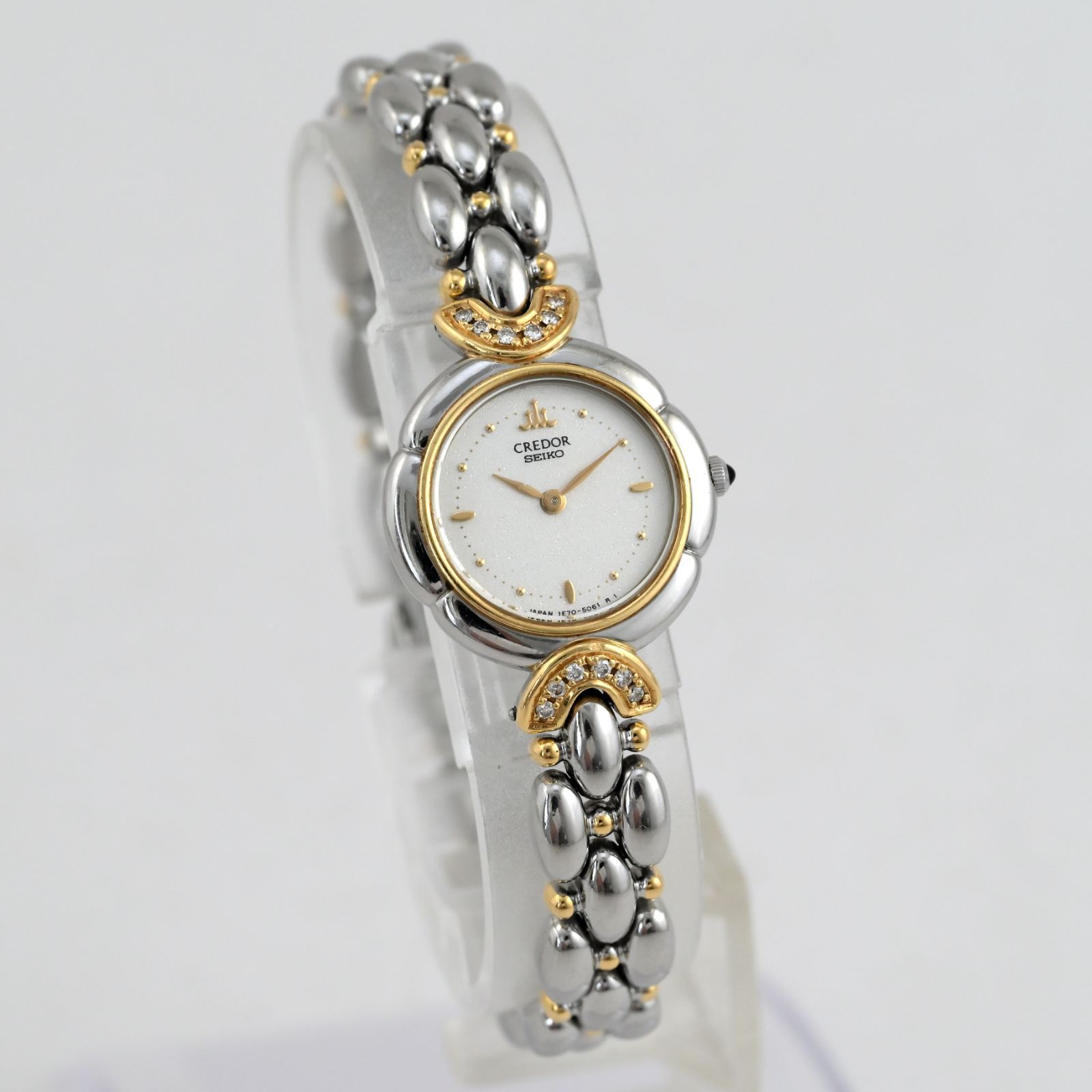 SEIKO セイコー クレドール CREDOR 20mm 18KTコンビ 12Pダイヤモンド