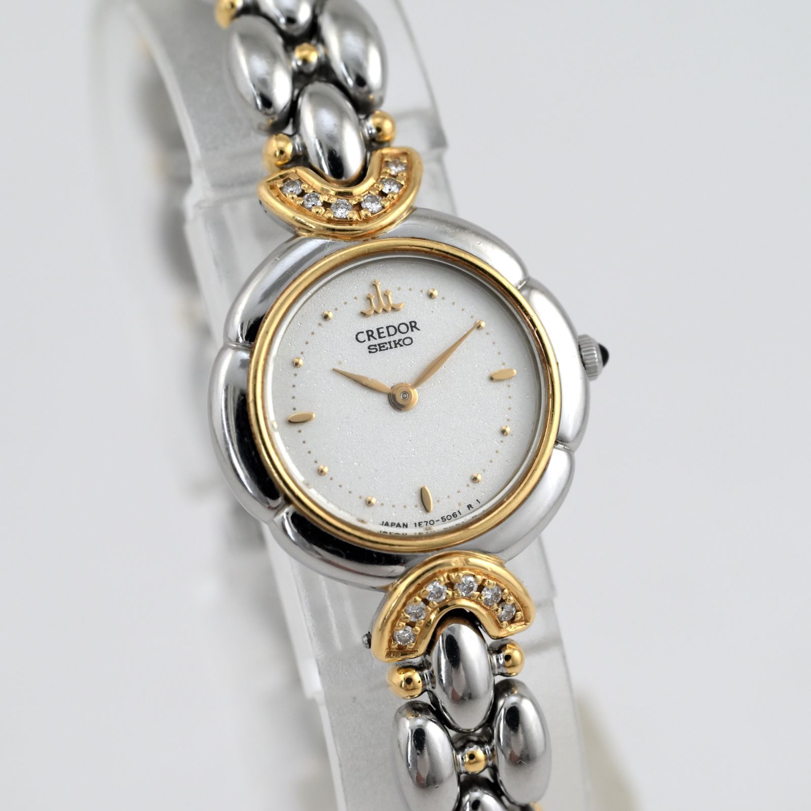 SEIKO セイコー クレドール CREDOR 20mm 18KTコンビ 12Pダイヤモンド