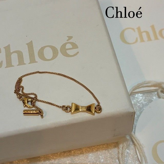 クロエ Chloé リボンモチーフ ゴールドブレスレット 2B0687-CB7 - メルカリ