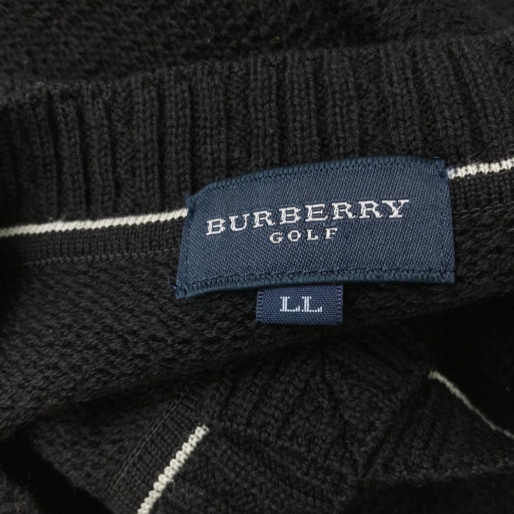 サイズ：LL BURBERRY GOLF バーバリーゴルフ 長袖ニットセーター