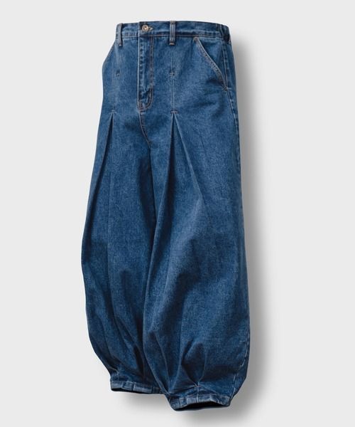 ANGLAN バルーンパンツ ANGLAN Stone Vintage Denim Balloon Pants