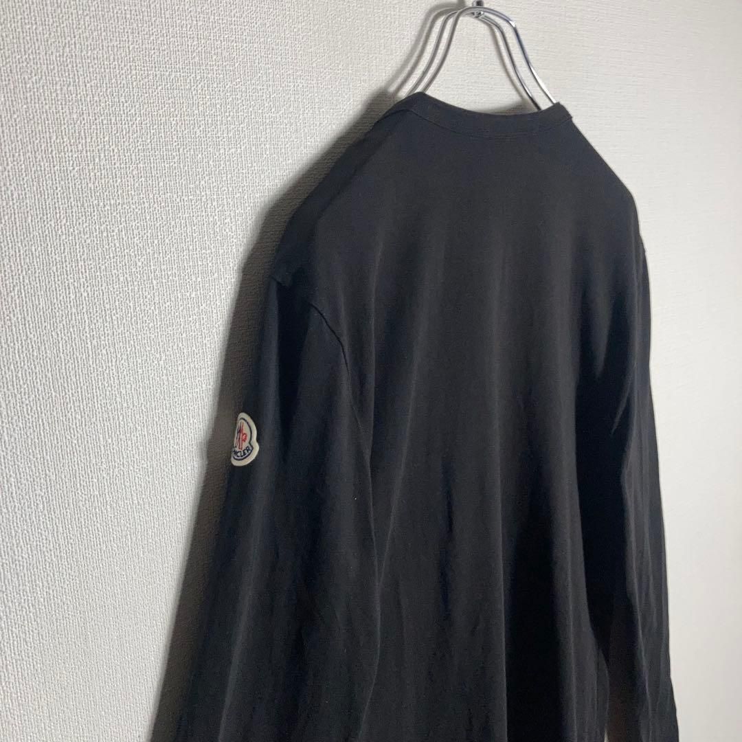 MONCLER モンクレール ロンT メッシュ切替 ロゴワッペン 黒 M - メルカリ