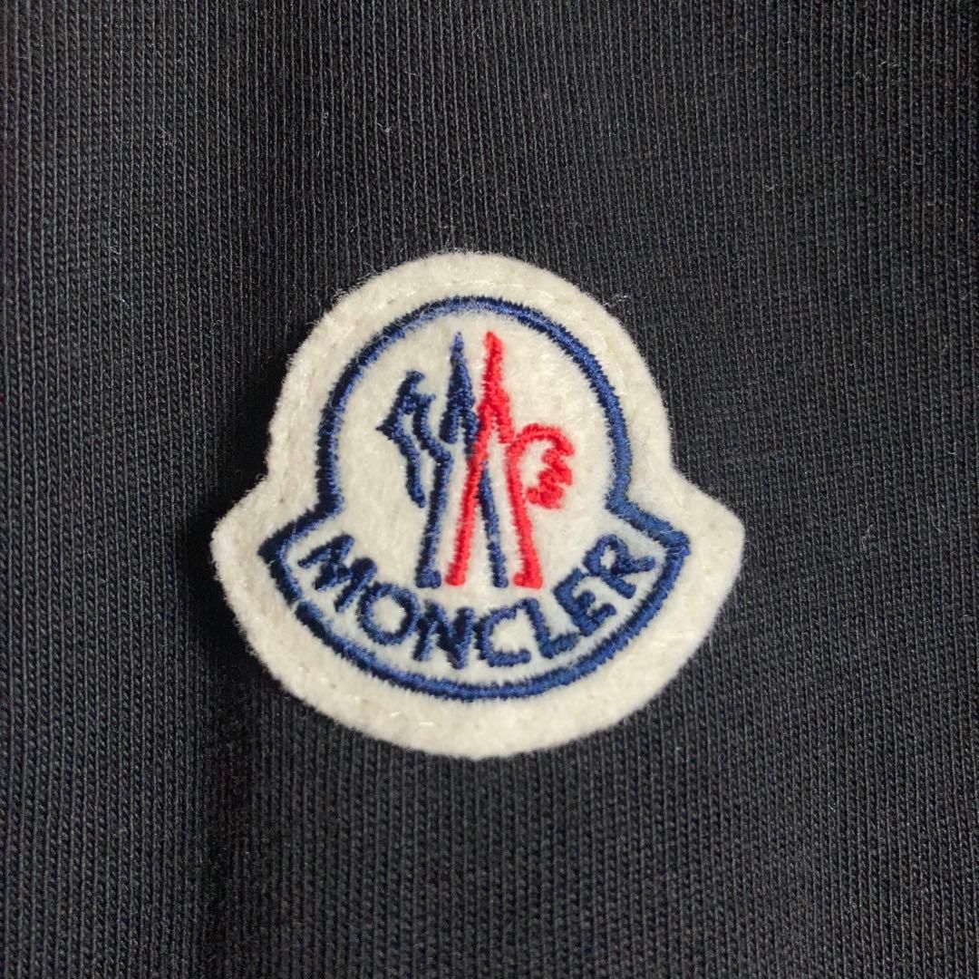 MONCLER モンクレール ロンT メッシュ切替 ロゴワッペン 黒 M - メルカリ