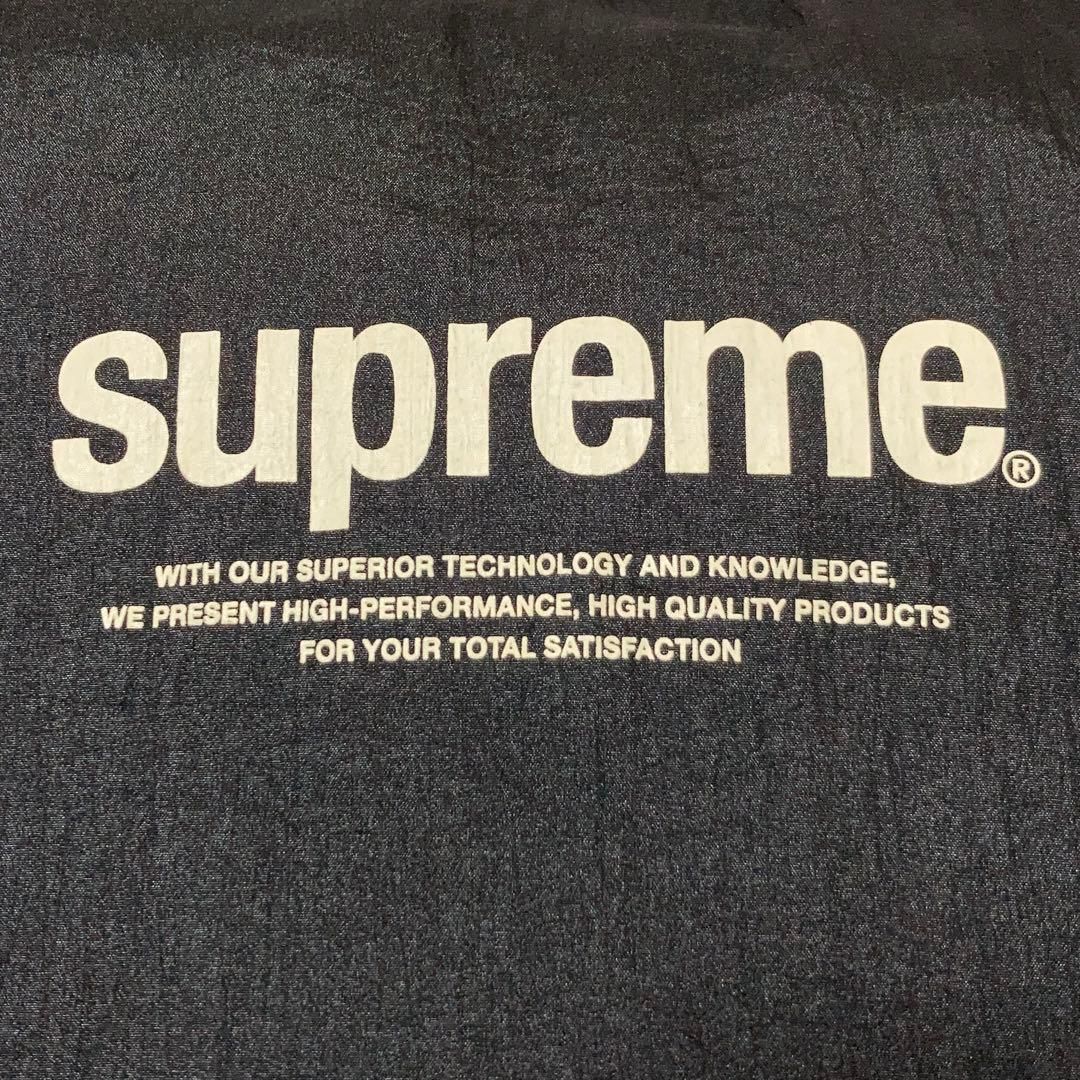 美品】SUPREME ナイロンジャケット プルオーバー ビッグロゴ 黒 M