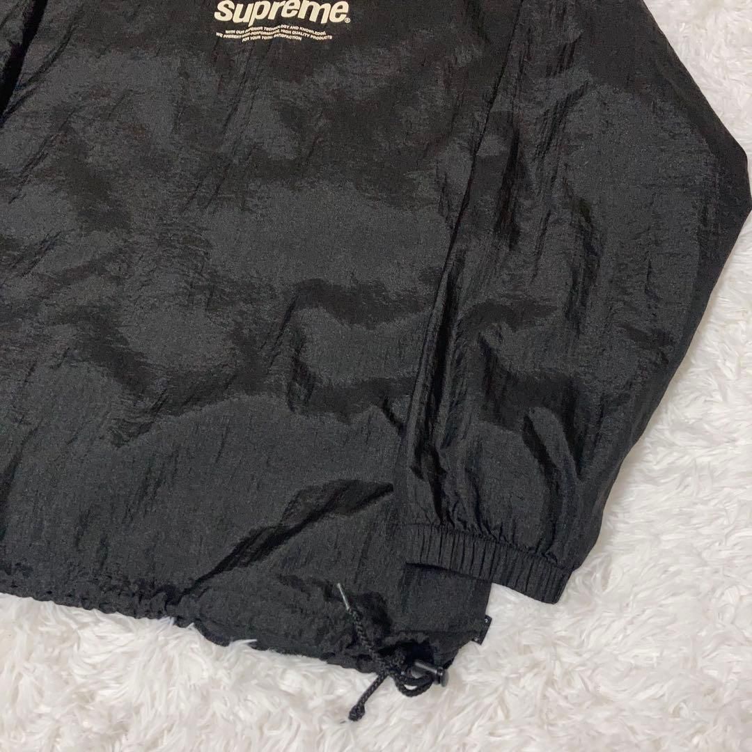 【美品】SUPREME ナイロンジャケット プルオーバー ビッグロゴ 黒 M. 美品】SUPREME ナイロンジャケット プルオーバー ビッグロゴ 黒 M