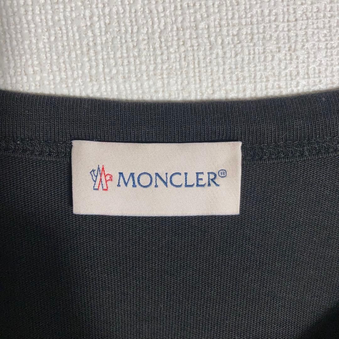 MONCLER モンクレール ロンT メッシュ切替 ロゴワッペン 黒 M - メルカリ