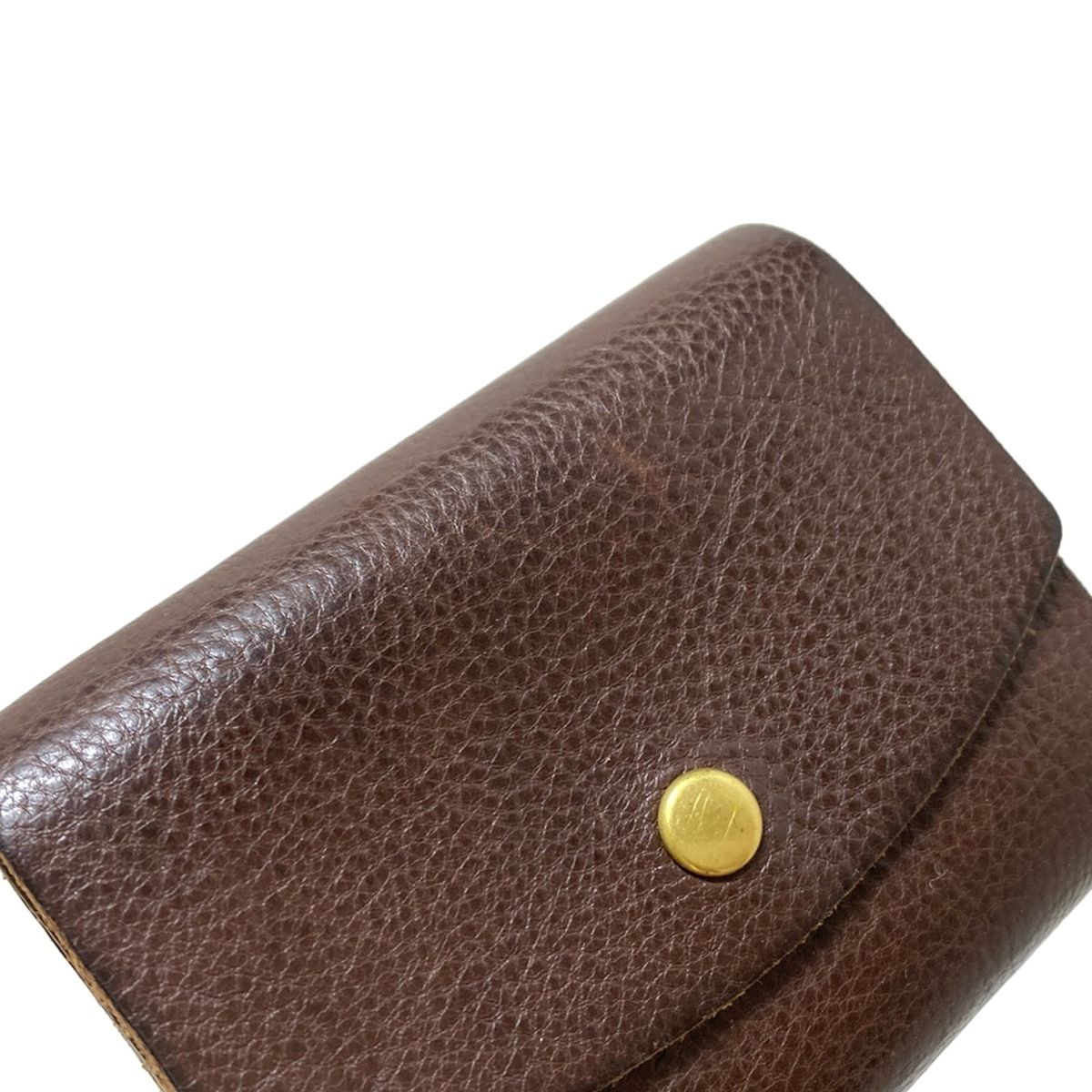 organ(オルガン) 3つ折り財布 - ダークブラウン レザー - メルカリ