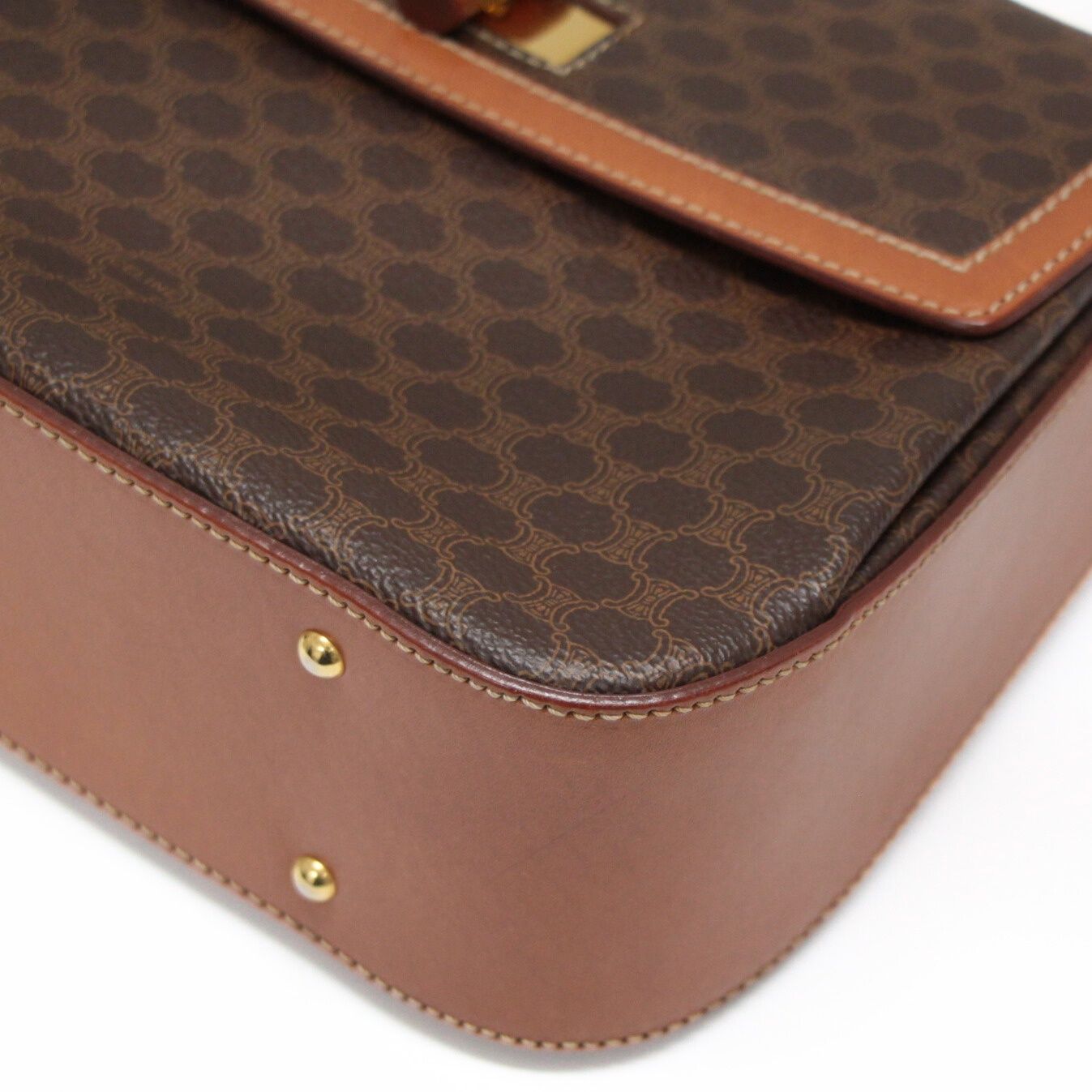 セリーヌ CELINE マカダム ターンロック 2WAYバッグ PVC×レザー