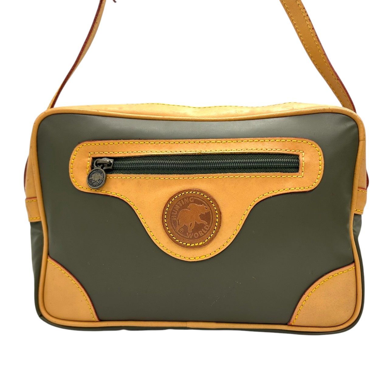 美品 HUNTING WORLD ハンティングワールド ショルダーバッグ 良品】ハンティングワールド HUNTING WORLD ショルダーバッグ 斜め掛け