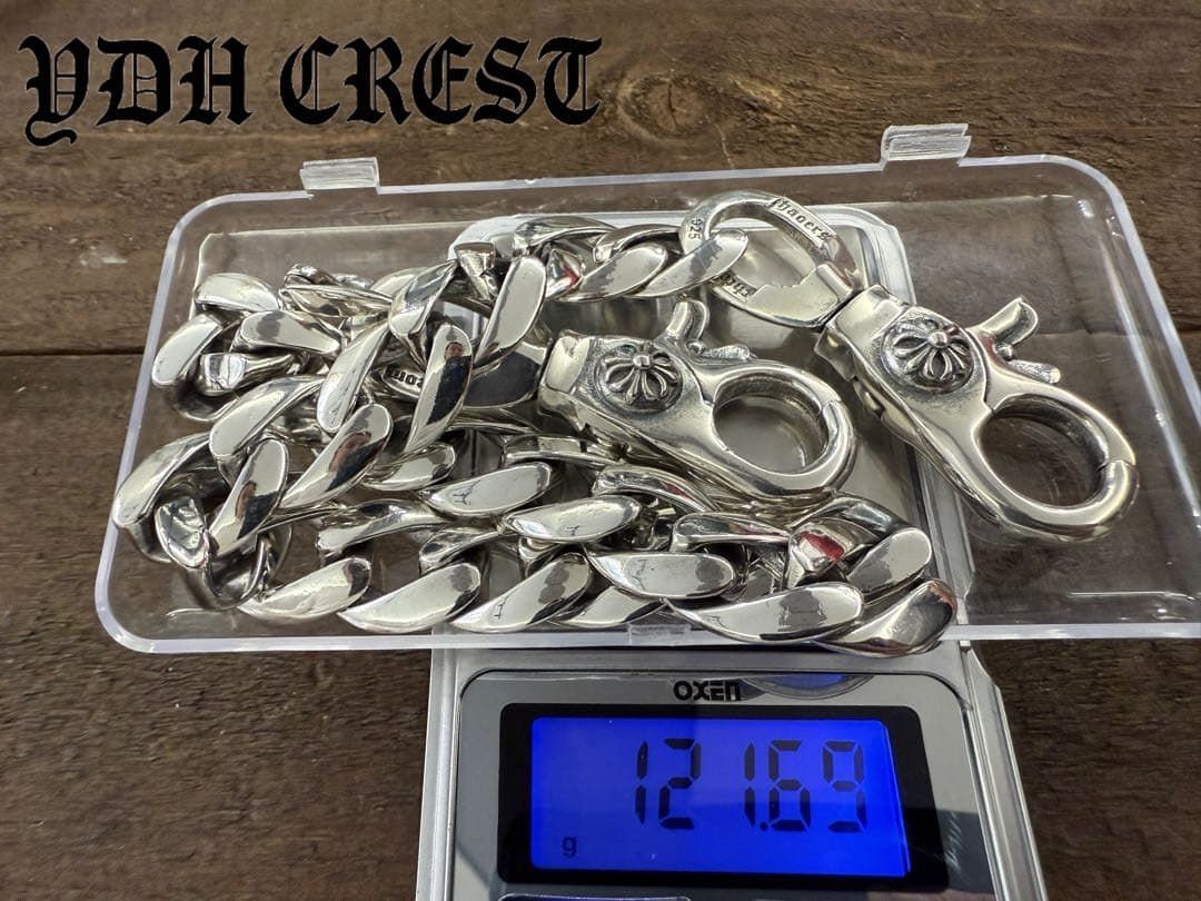 ☆ZKWCN40 ウォレットチェーン 重厚クロスチームチェーン40cm 刻印有り