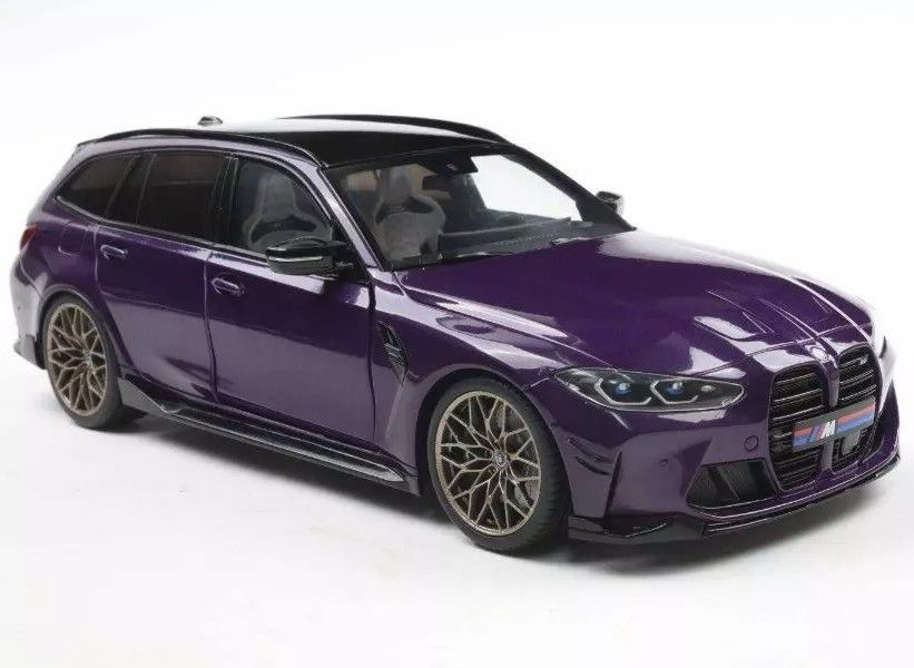 1|18 BMW M 3ツーリング G 81 パープル パフォーマンスパーツ 2025 ソリド製ダイキャスト製ミニカー