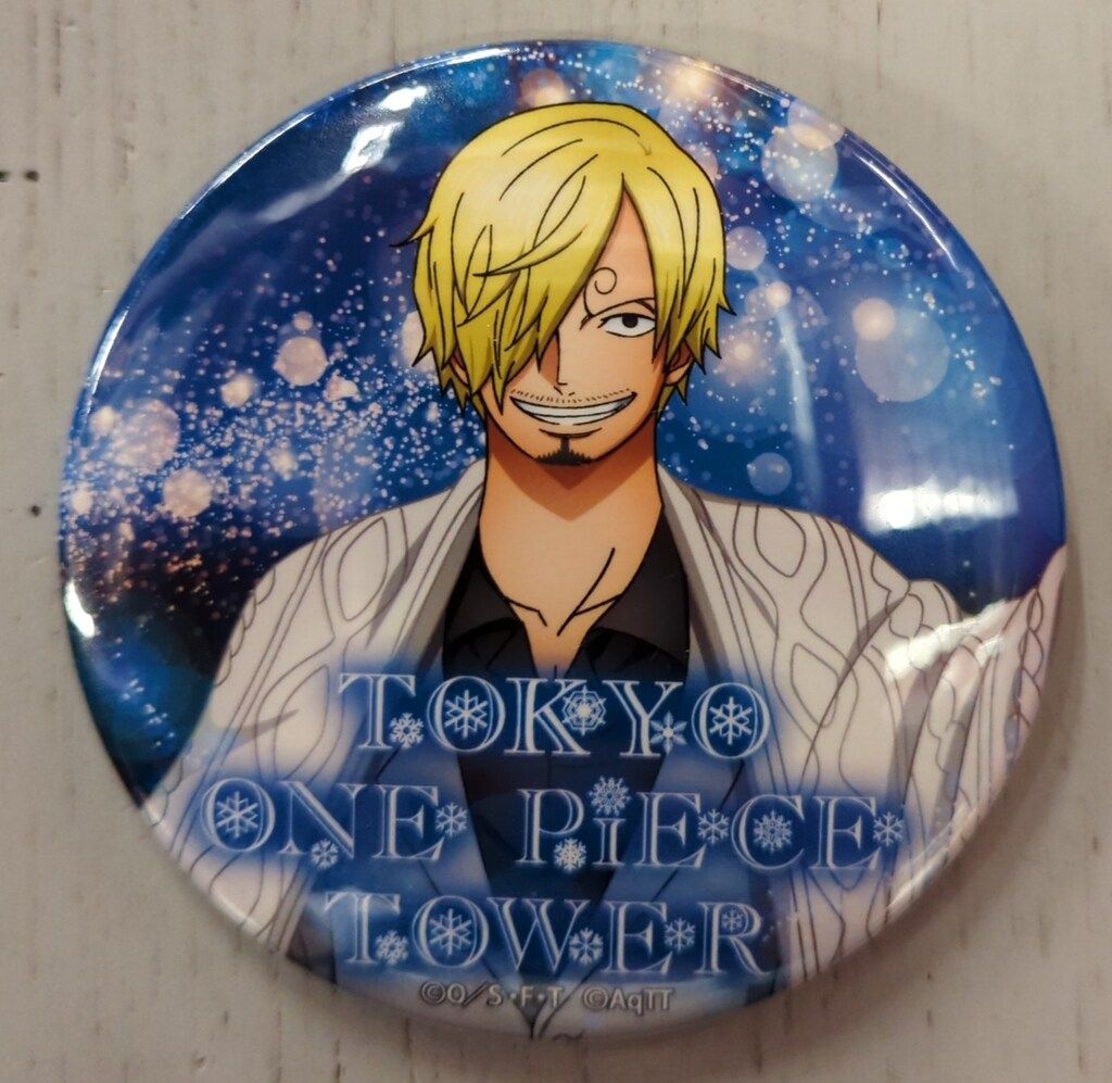 東京ワンピースタワー限定2017-2018WINTER 缶バッジ　サンジ　新品 東映アニメーション 東京ワンピースタワー ウィンター缶バッジ 2017-18