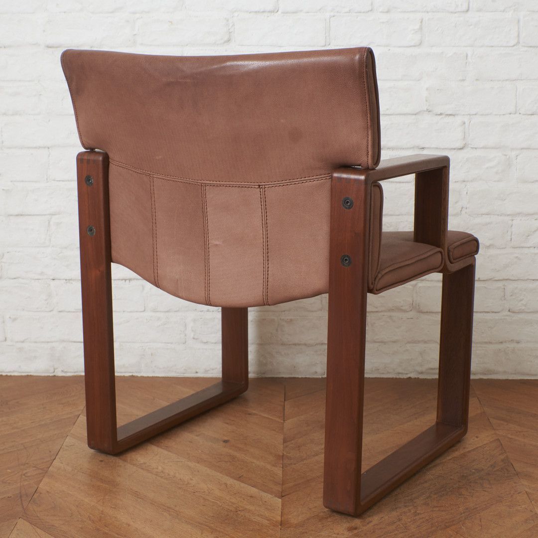 カンディハウス BOLS アームチェア ダイニングチェア 総革