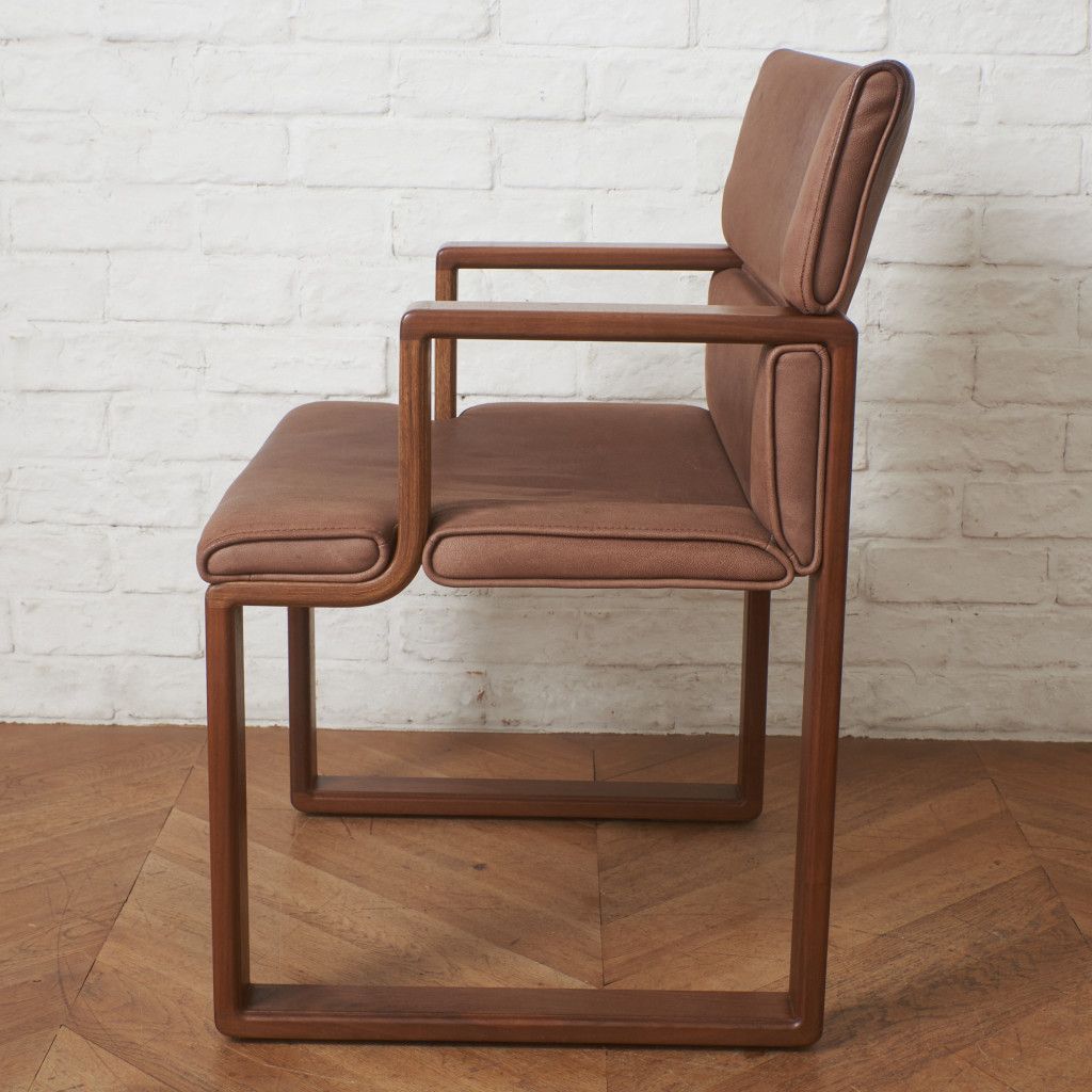 カンディハウス BOLS アームチェア ダイニングチェア 総革