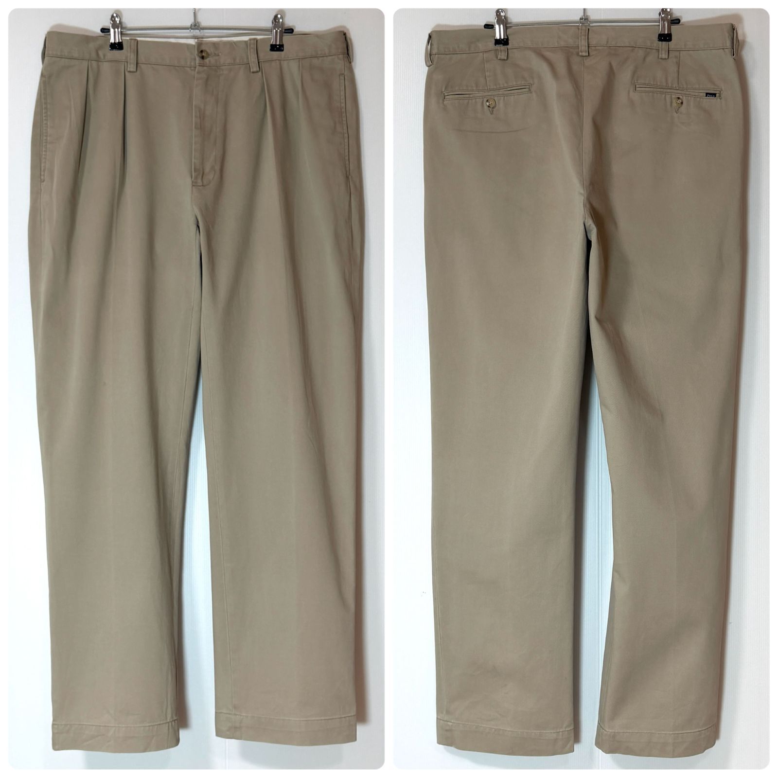 美品 Polo Ralph Lauren ポロラルフローレン ツータック チノパン