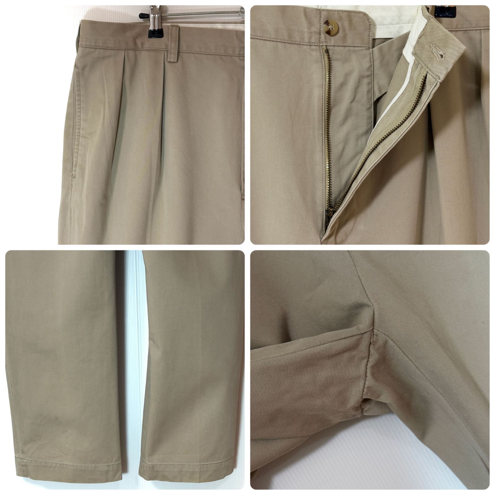 【定番】ポロラルフローレン 美品 ツータック チノパン ベージュ 美品 Polo Ralph Lauren ポロラルフローレン ツータック チノパン