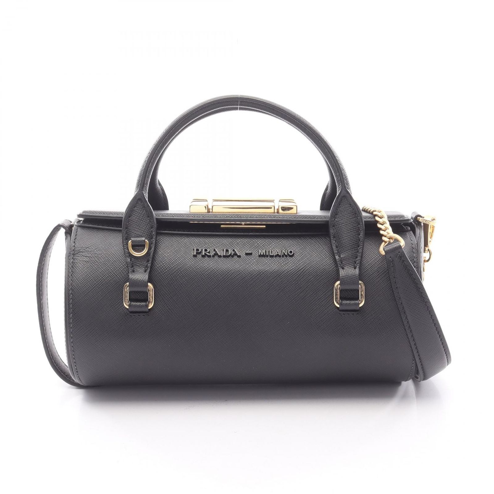 プラダ PRADA ハンドバッグ ブラック サフィアーノレザー 2wayチェーン 