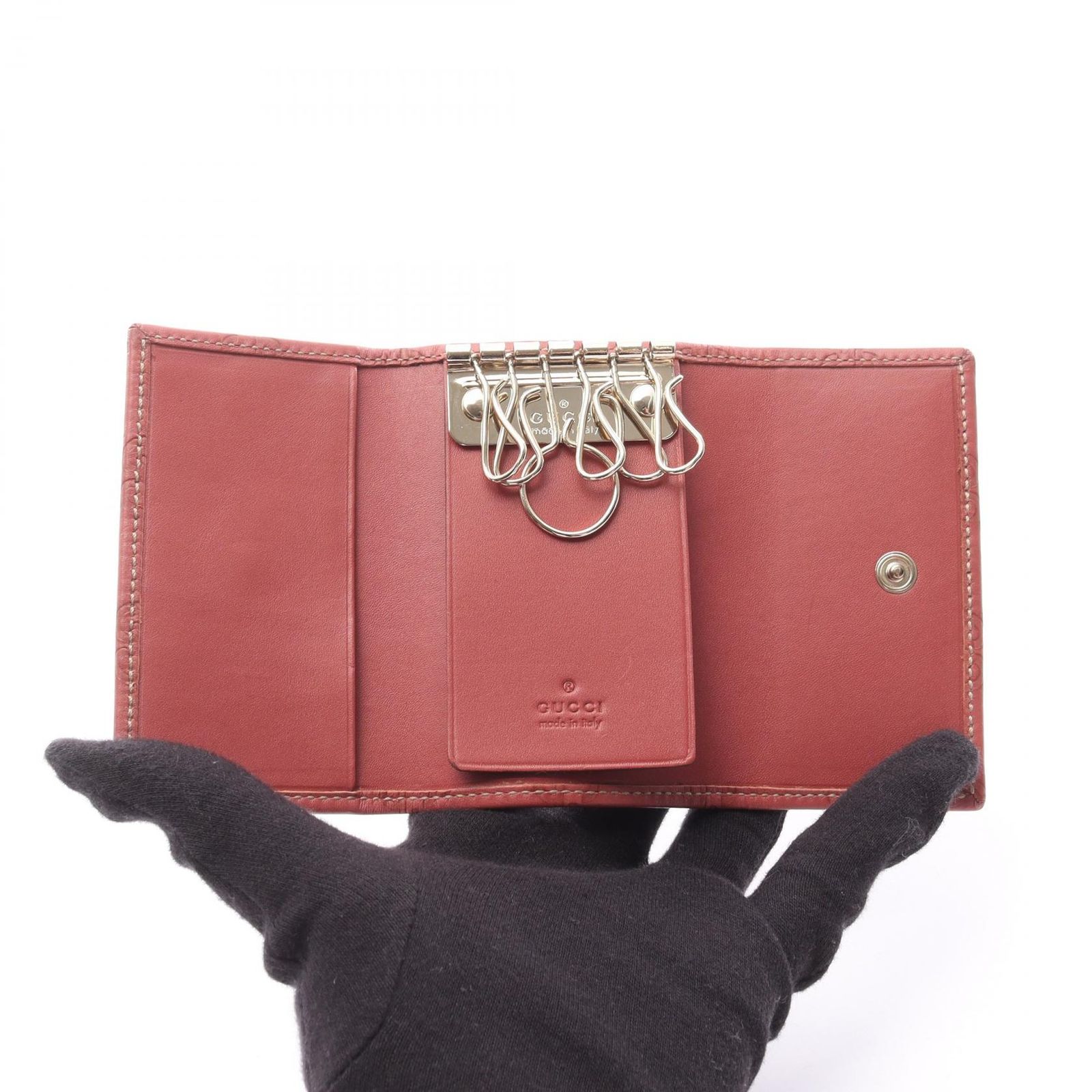GUCCI グッチ ケース マイクロ グッチシマ グッチ GUCCI キーケース マイクログッチシマ 138093 ダークピンク